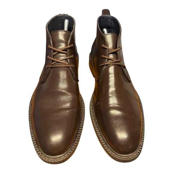 JOSEPH ABBOUD Chukka Boots Men’s Size 8 M Brown Leather Casual Lace Up READ main image 5